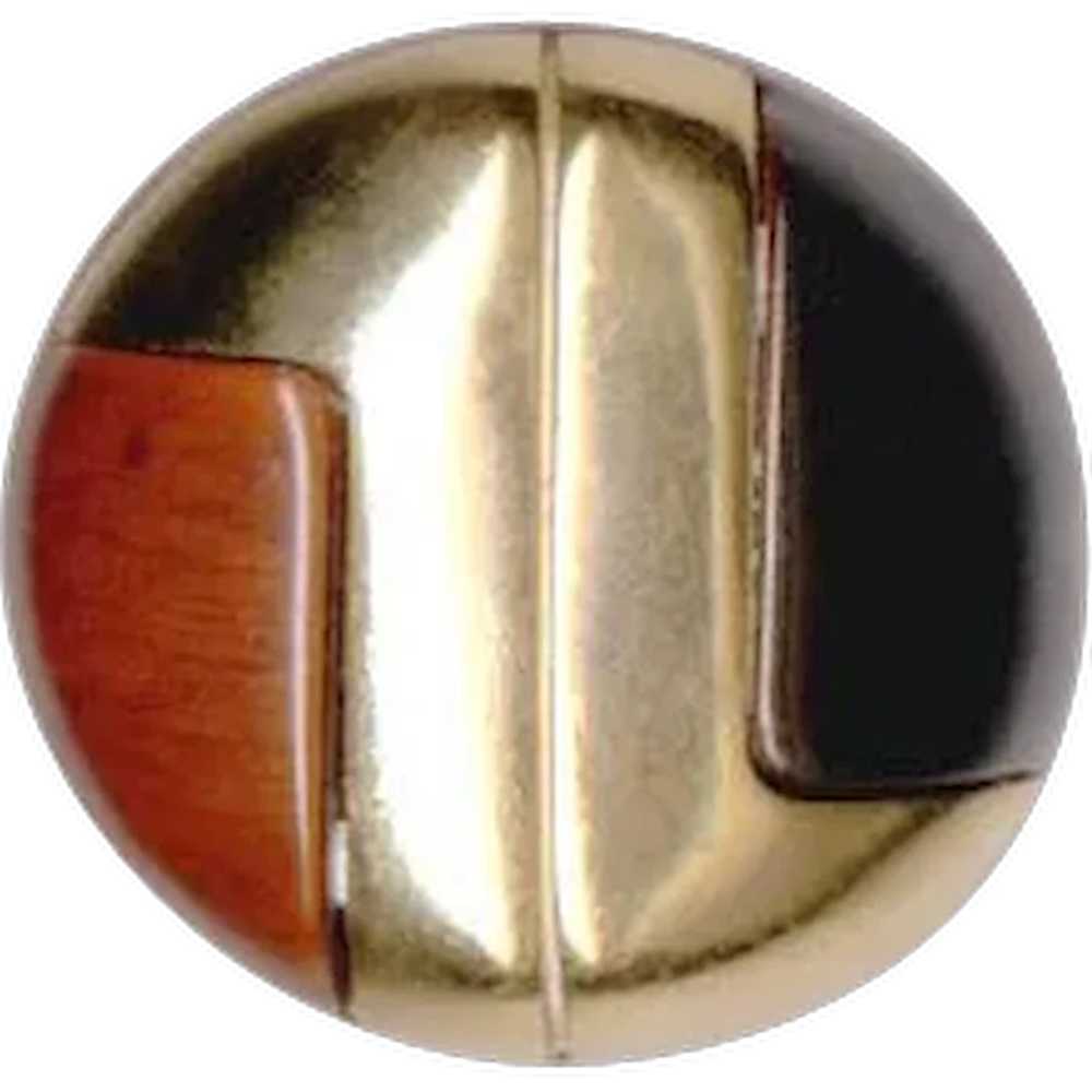 LANVIN Modernist Style Clip Back Earrings - image 1