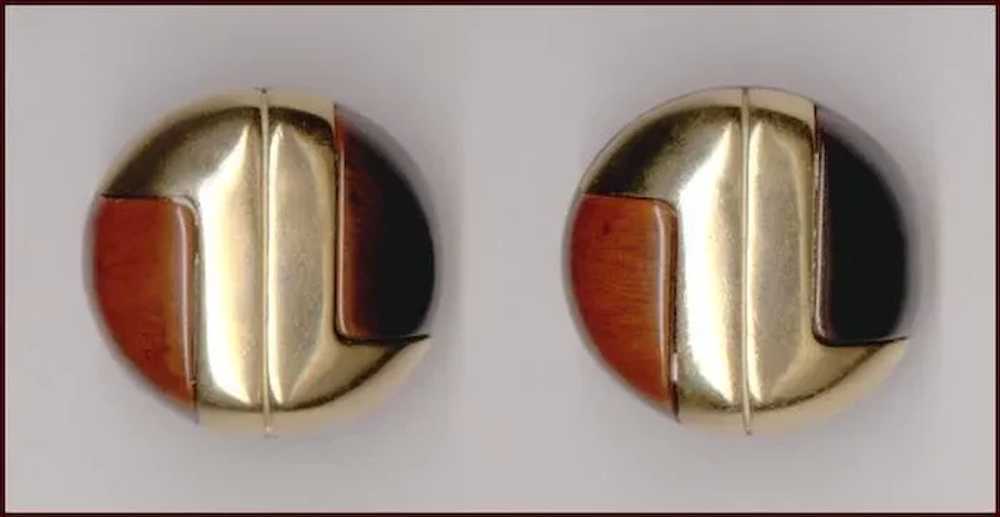 LANVIN Modernist Style Clip Back Earrings - image 2