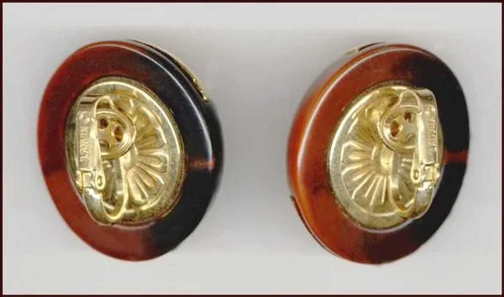 LANVIN Modernist Style Clip Back Earrings - image 3