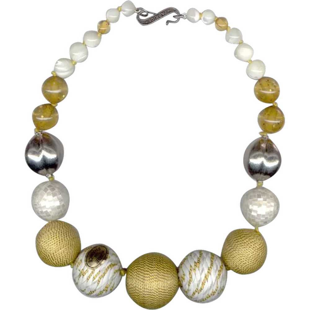 Dramatic Huge Bead Necklace FABRICE Brand French - image 1
