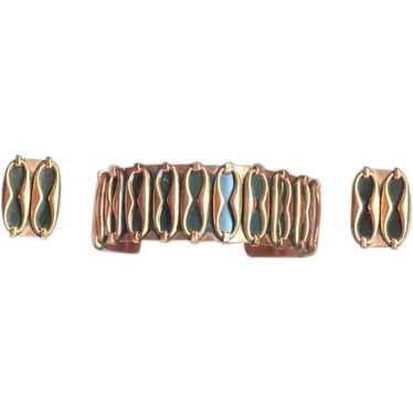 RENOIR Copper Bracelet & Earrings ESPANA Set