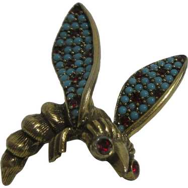 Vintage John Kirslis Signed Fantasy Insect Brooch Pin Spider 
