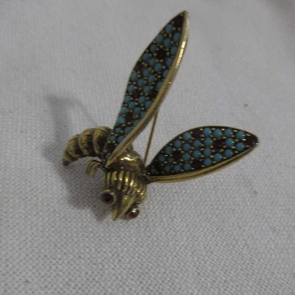 Jeanne Flying Insect Brooch - image 2
