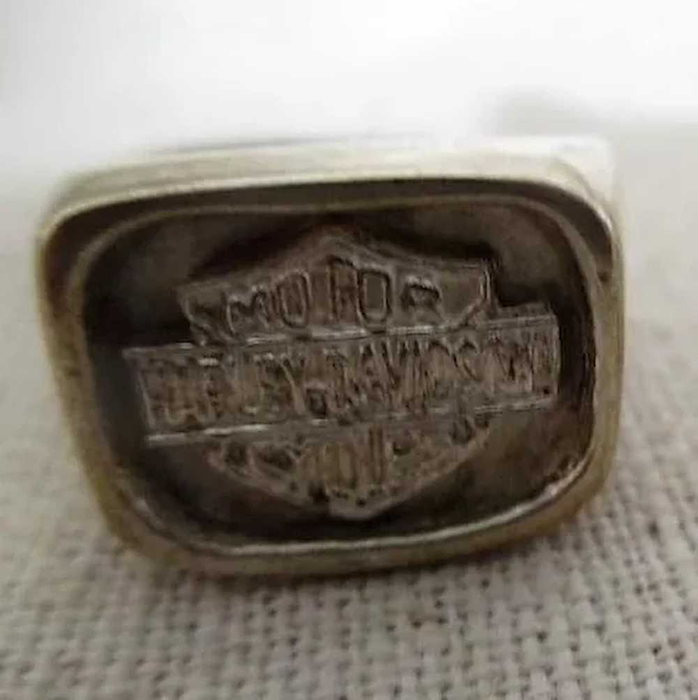 Sterling Silver Harley Davidson Ring Made in Mexi… - image 8