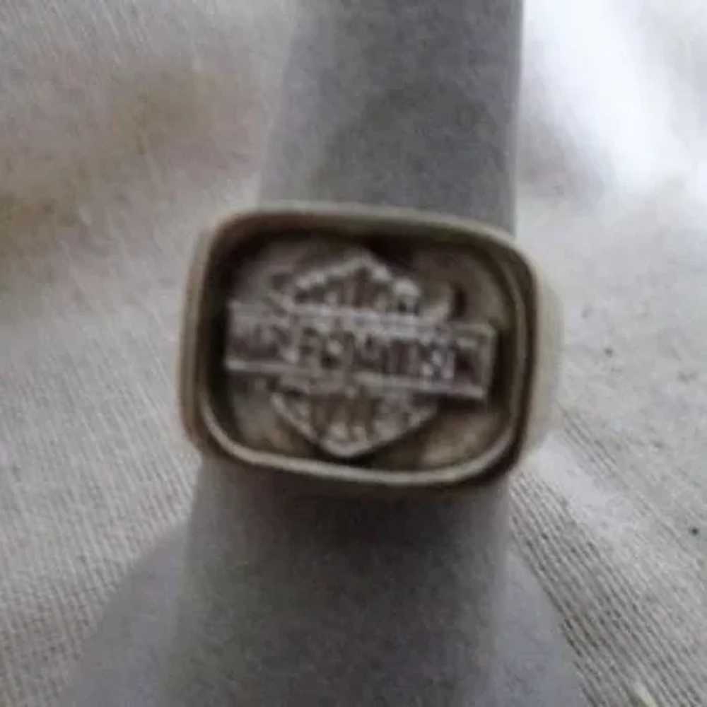 Sterling Silver Harley Davidson Ring Made in Mexi… - image 9