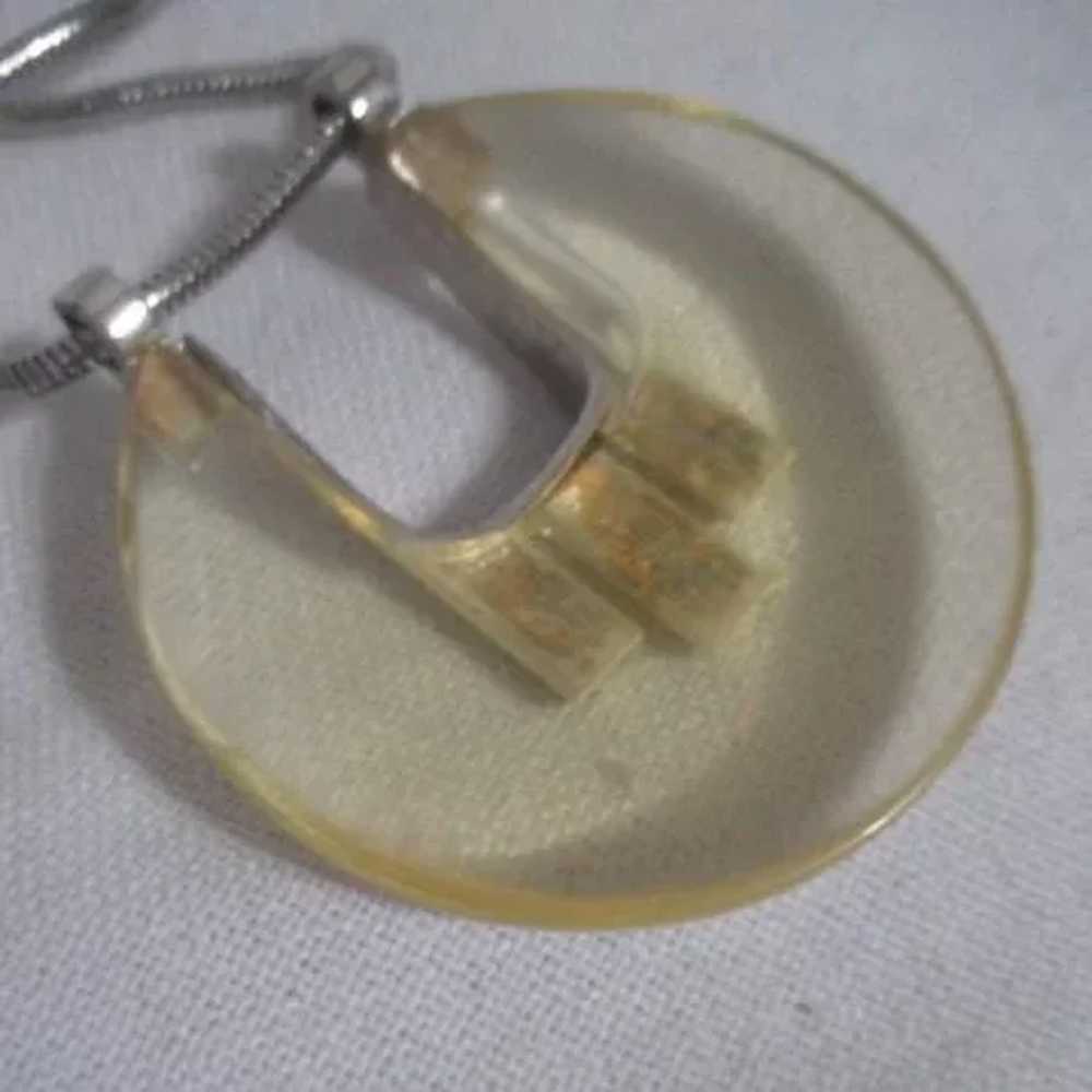 Necklace with Acrylic Pendant Rhinestones Inset - image 8