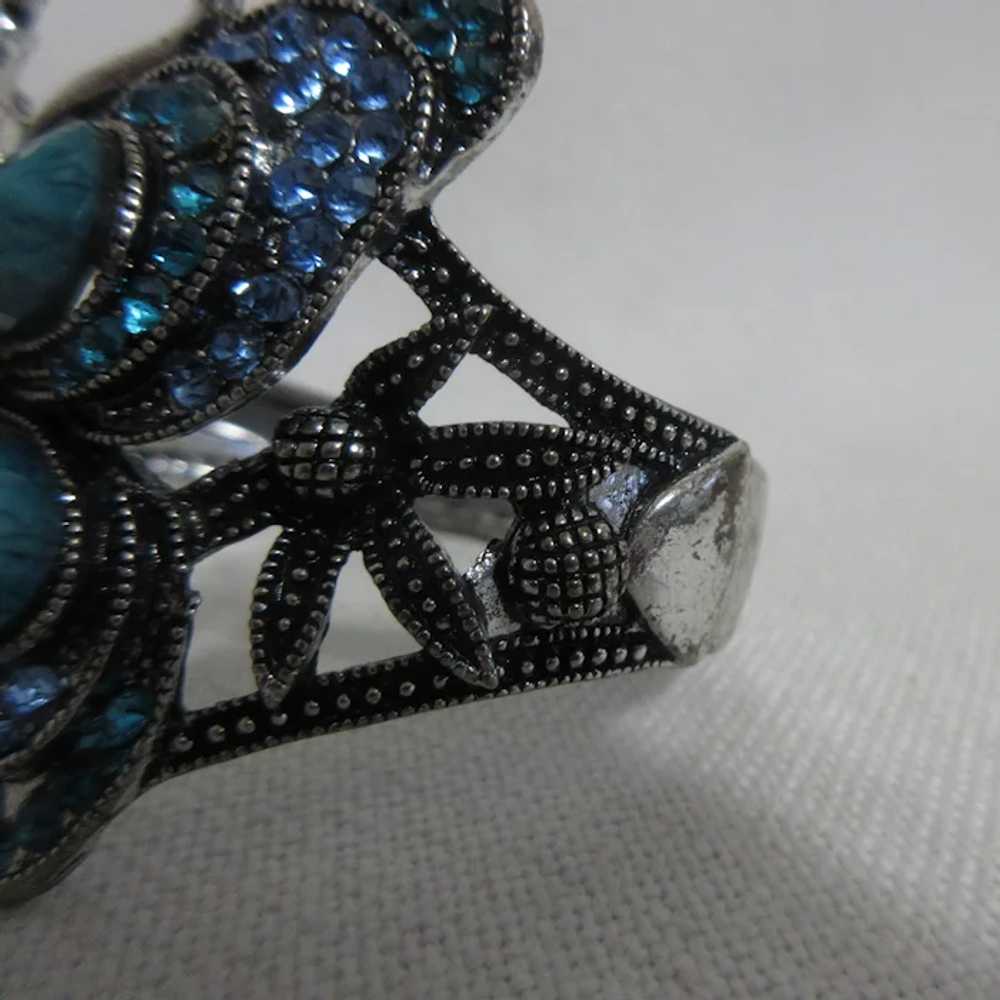 Bright Blue Butterfly Clasp Bracelet - image 8