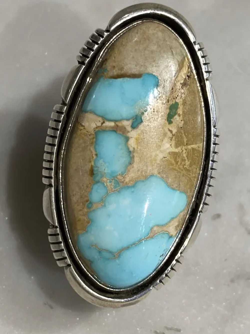 Navajo Turquoise Ring - image 3