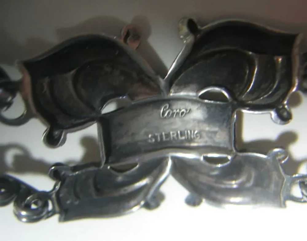 Coro Norseland Sterling Silver 925 Bracelet Vinta… - image 4