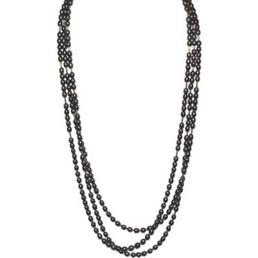 Peacock FW Pearl Triple Strand Necklace