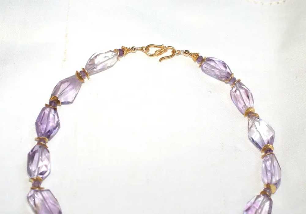 Ametrine Nugget Statement Necklace with Amethyst … - image 11