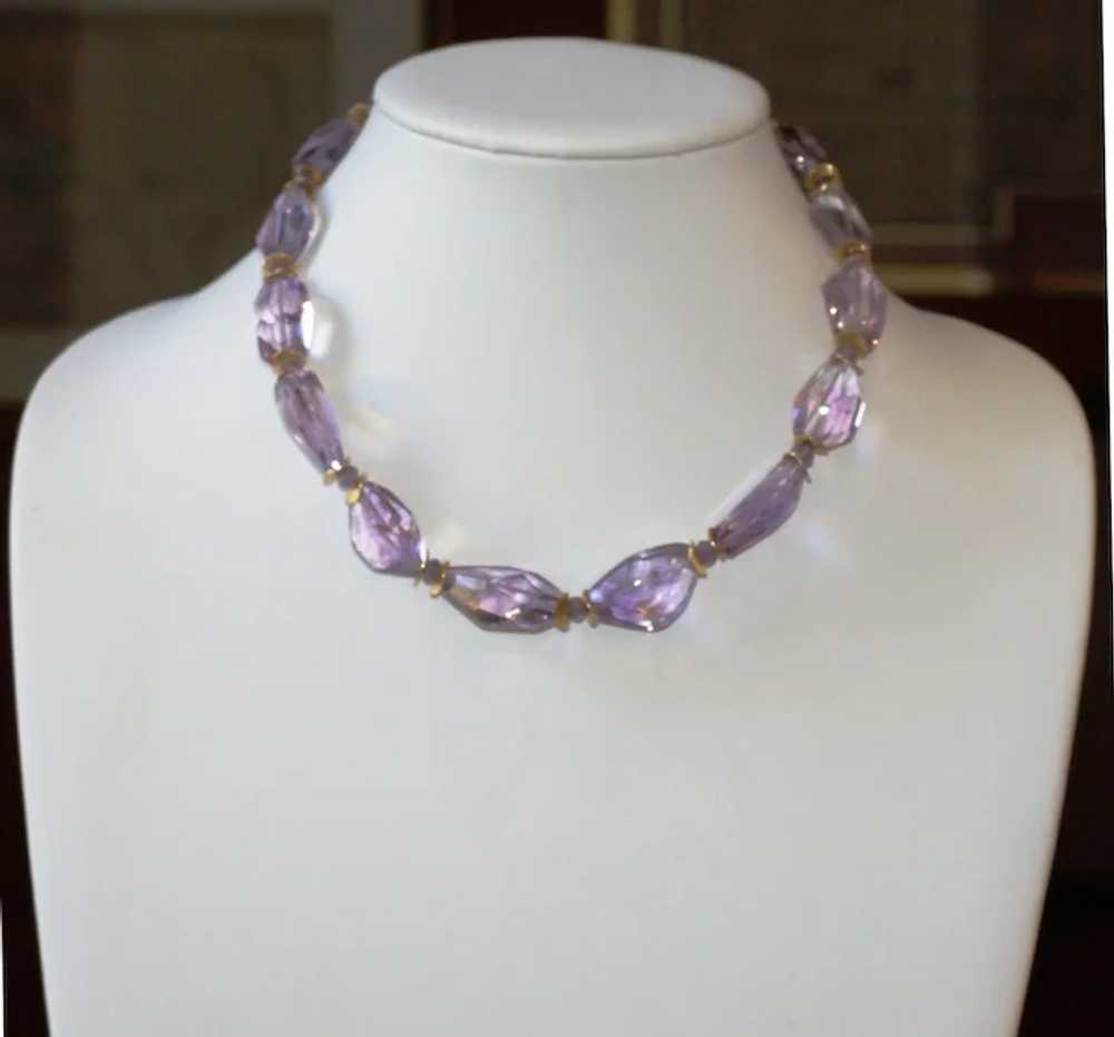 Ametrine Nugget Statement Necklace with Amethyst … - image 3