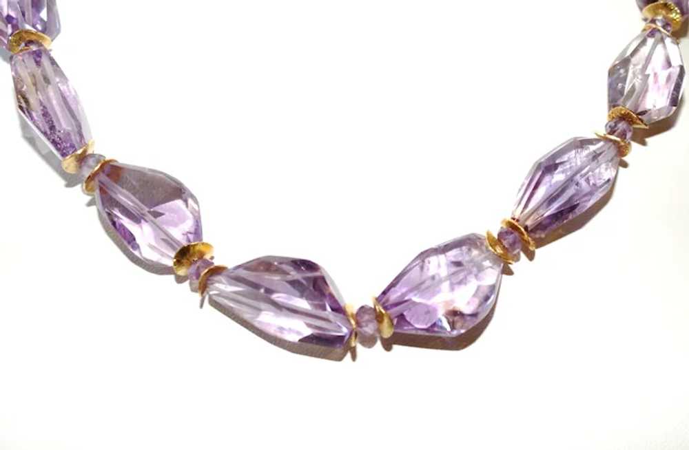 Ametrine Nugget Statement Necklace with Amethyst … - image 5