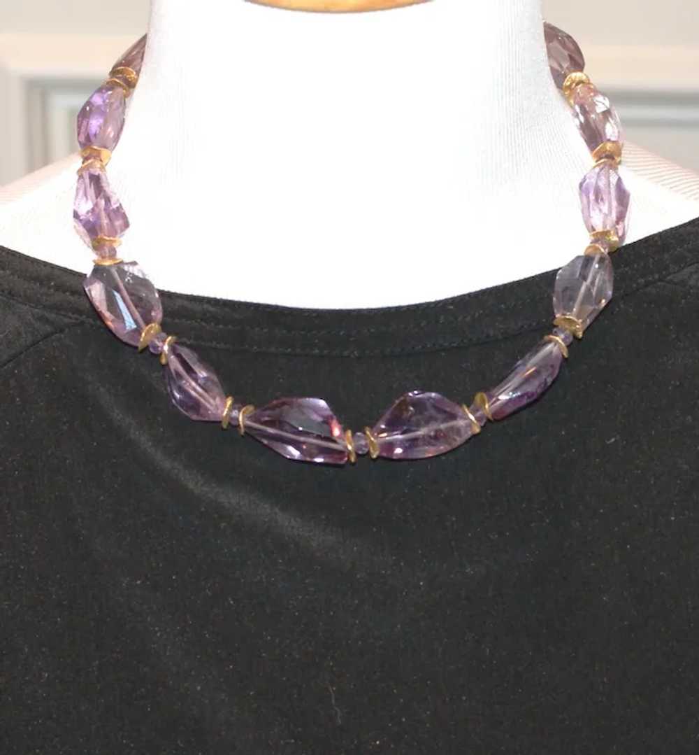 Ametrine Nugget Statement Necklace with Amethyst … - image 6
