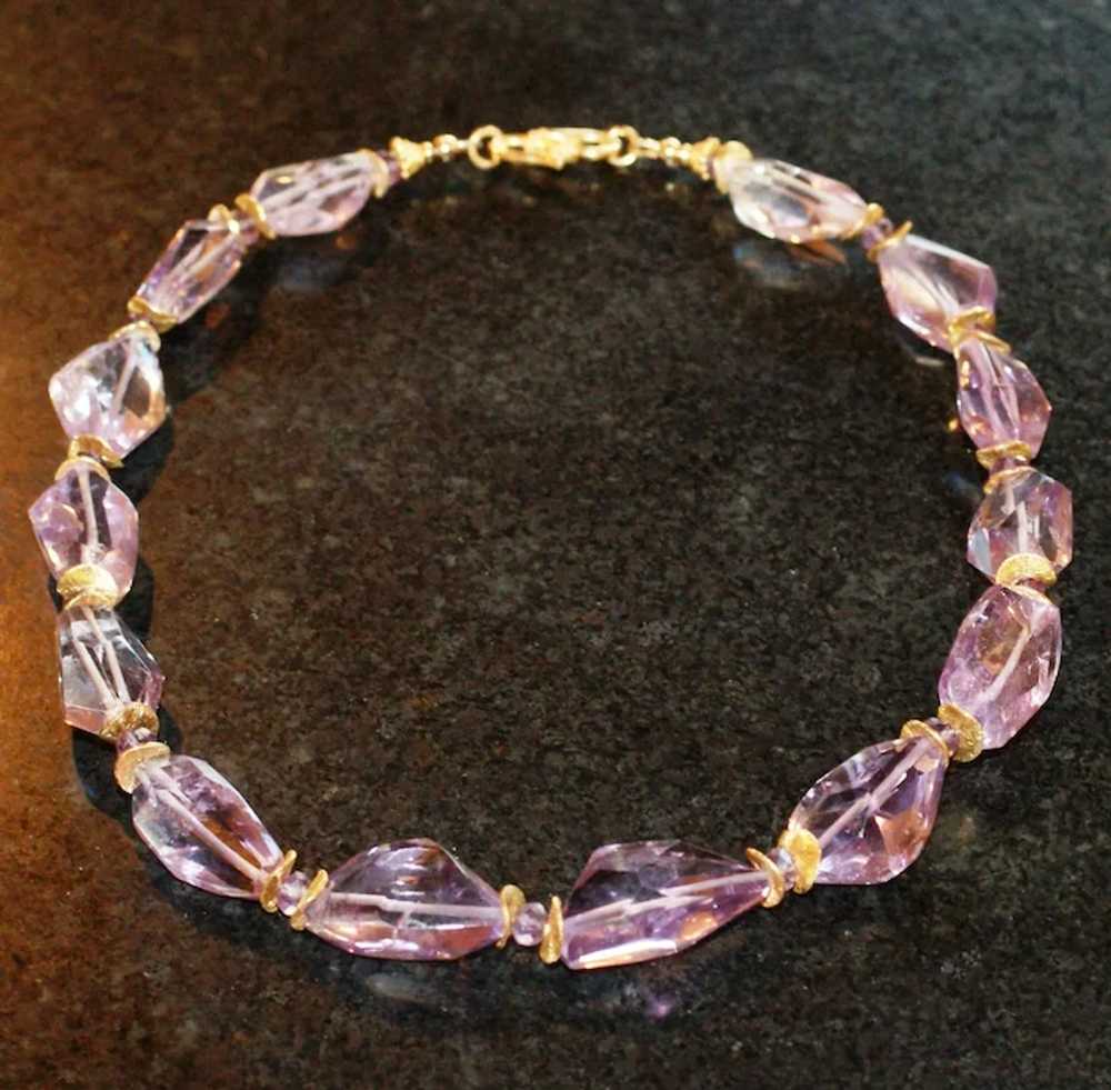 Ametrine Nugget Statement Necklace with Amethyst … - image 7