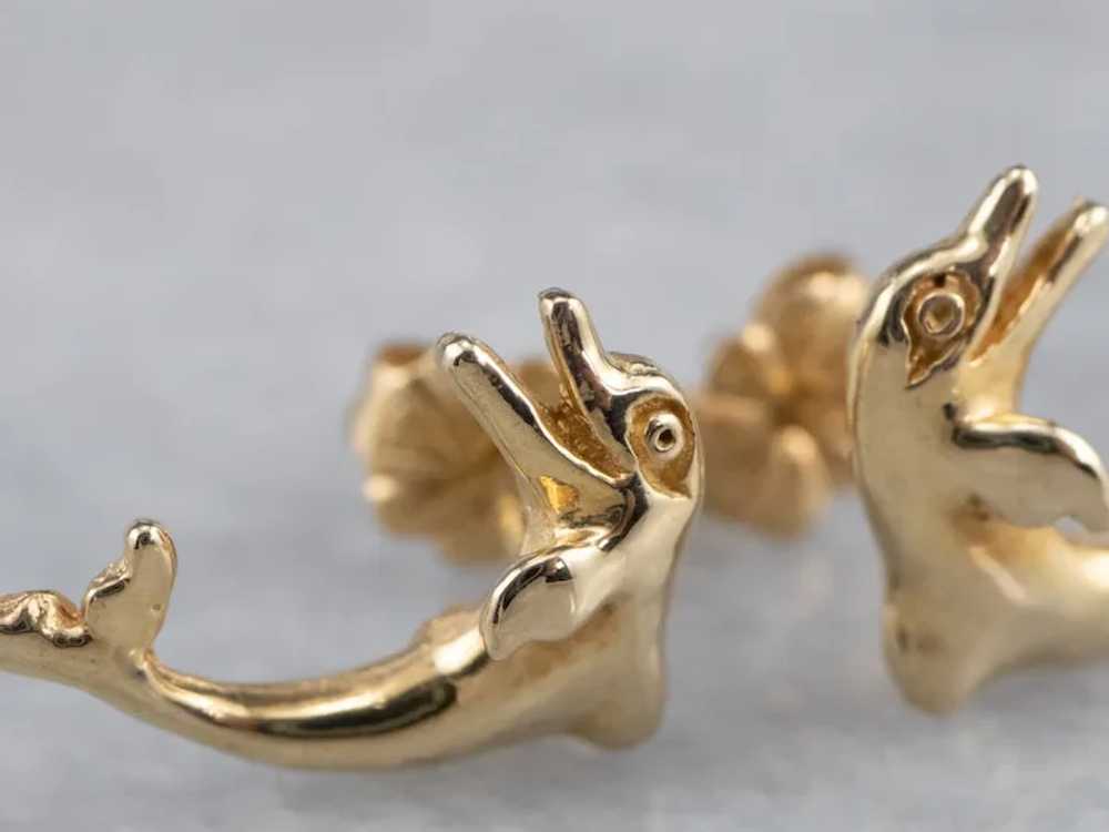 Jumping Dolphin Stud Earrings - image 6