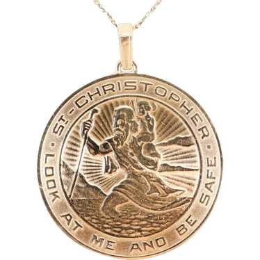 Bold Saint Christopher Religious Medallion - image 1