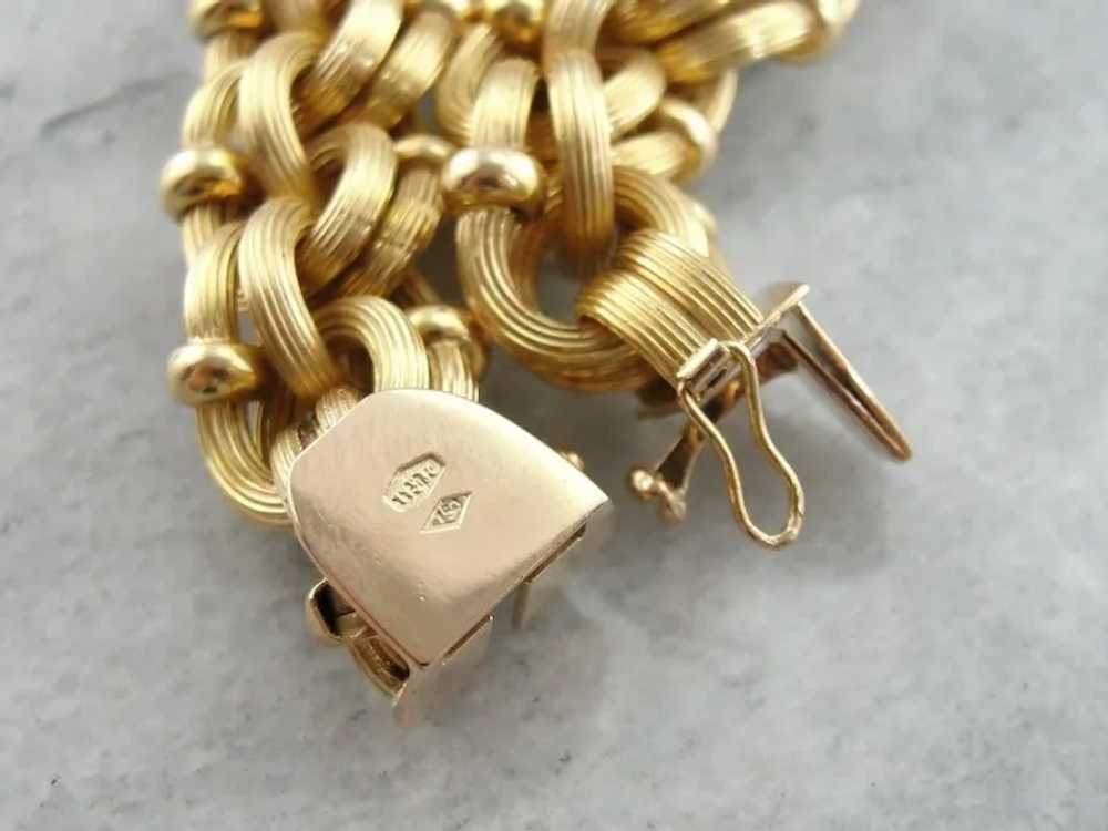 Bold Link Bracelet, Italian Substantial Link Style - image 3