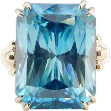 Our Finest Blue Zircon Gemstone, Collector's Quali