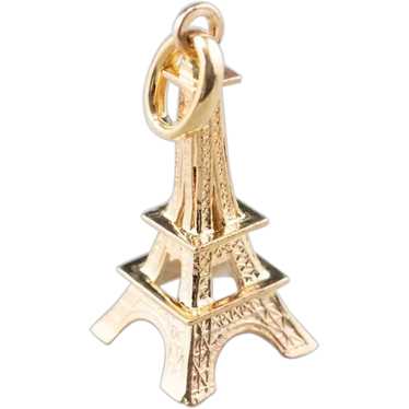 Large 18 Karat Gold Eiffel Tower Pendant - image 1