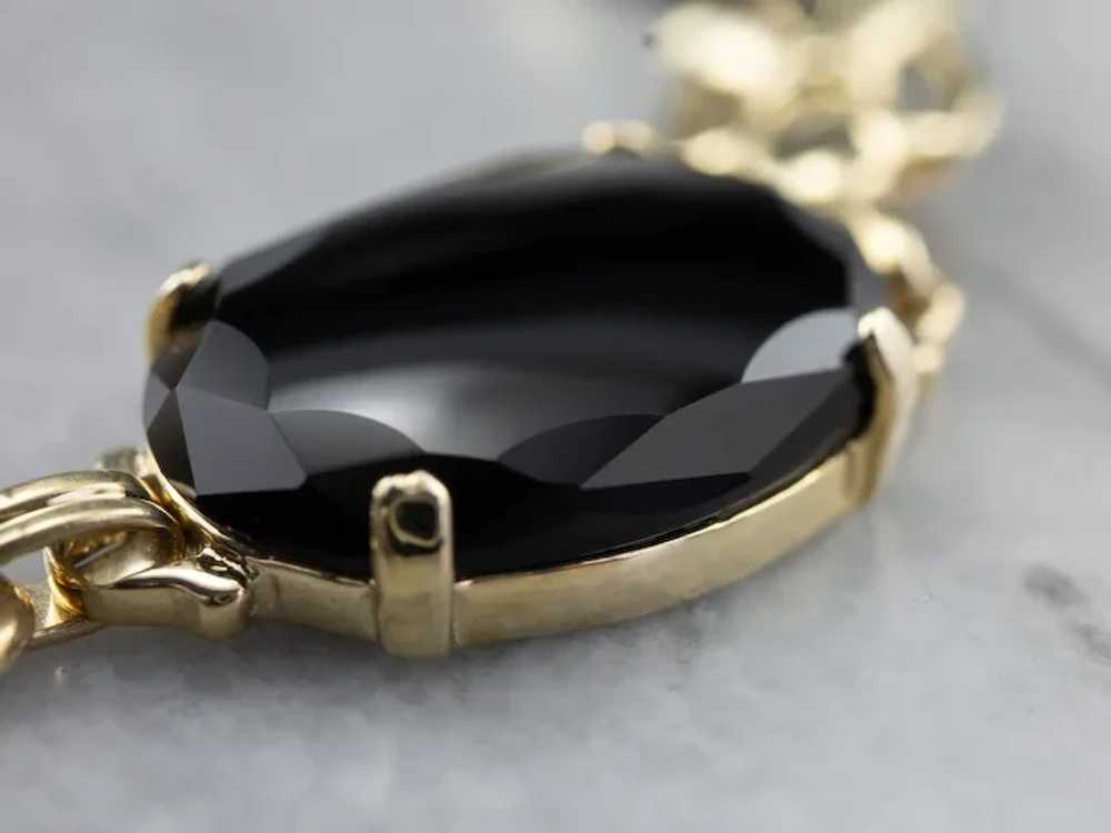 Retro Era Black Onyx Link Bracelet - image 4