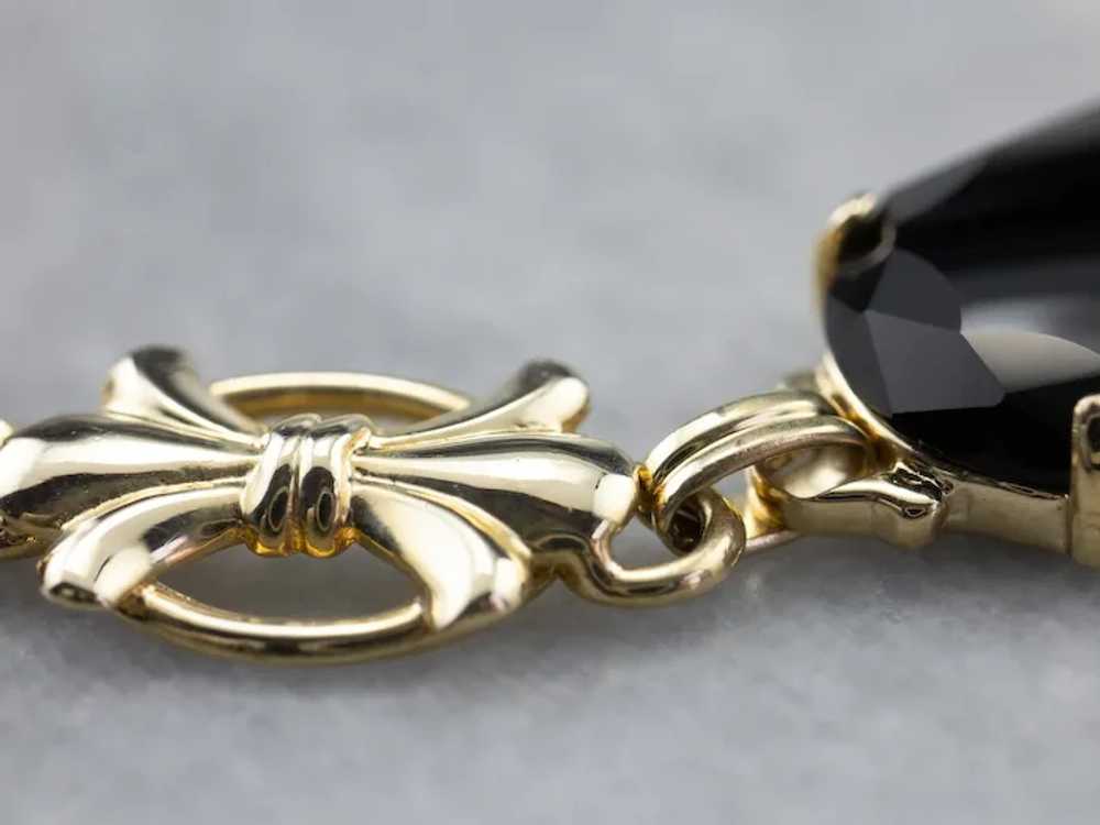 Retro Era Black Onyx Link Bracelet - image 5