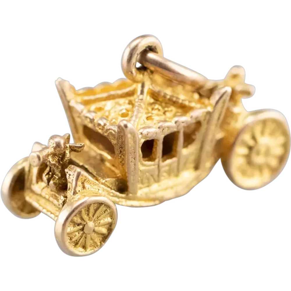 Fanciful Fairy Tale Carriage Charm - image 1