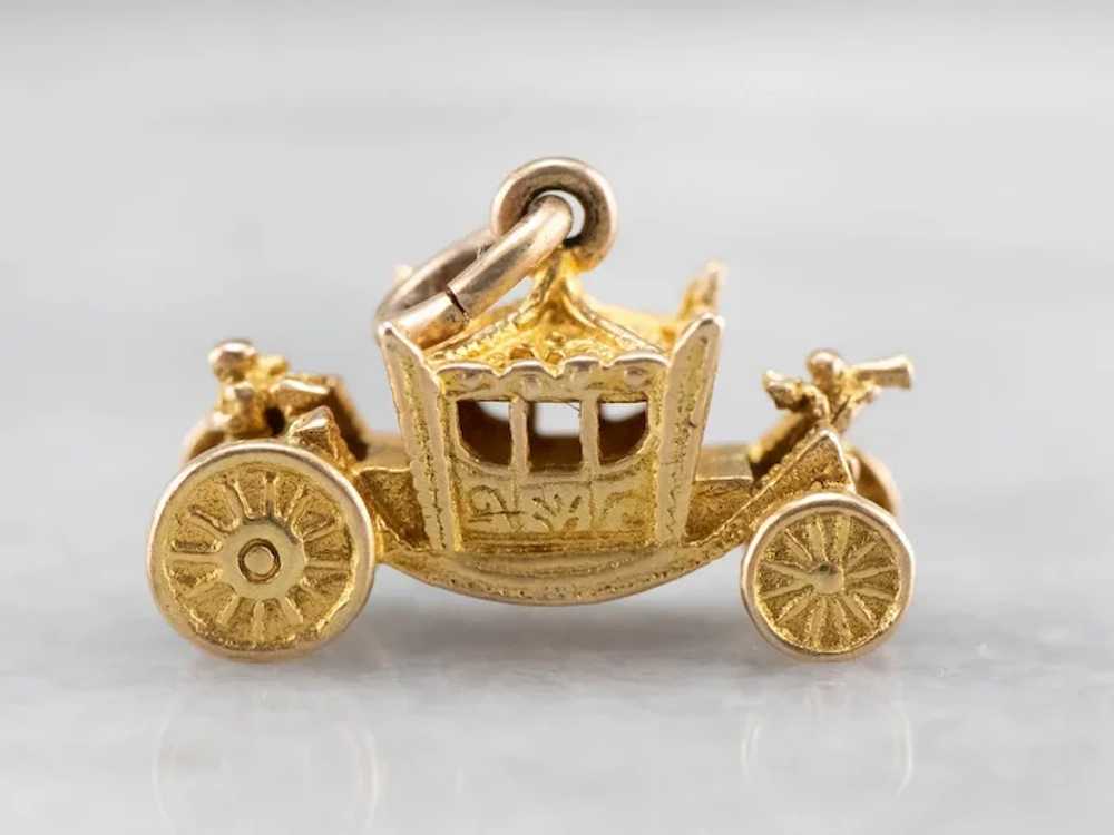 Fanciful Fairy Tale Carriage Charm - image 2