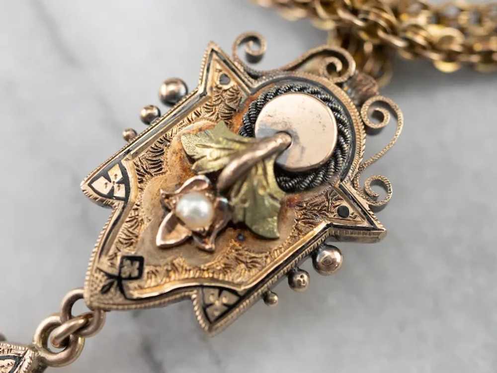 Victorian Tassel Pendant Chain Necklace - image 4