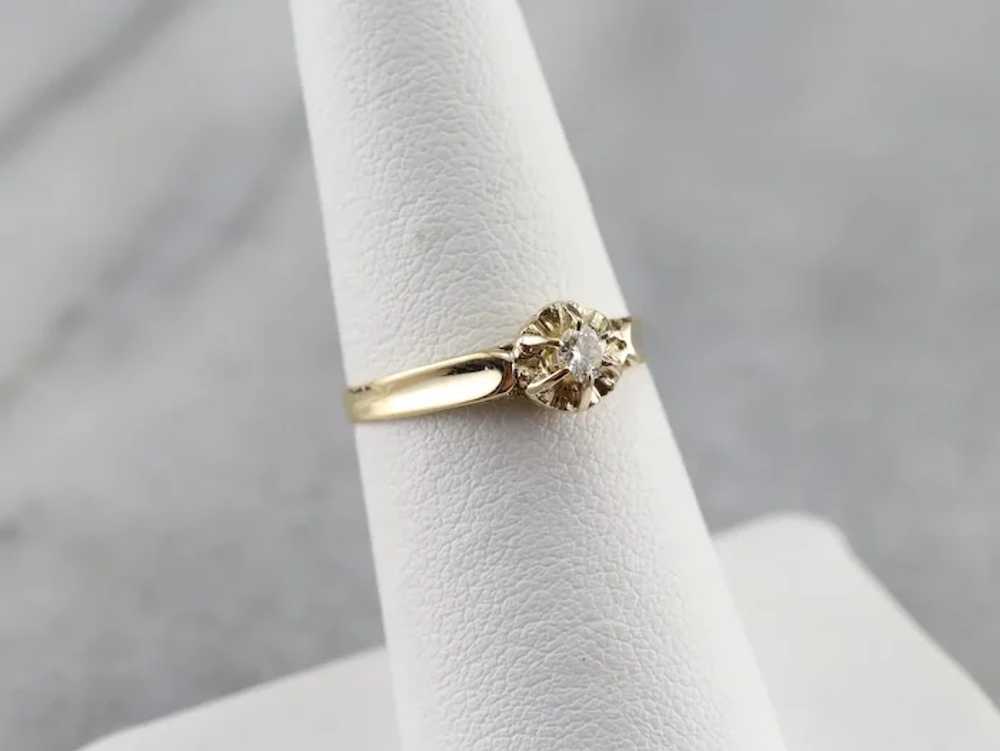 Vintage Diamond Solitaire Ring - image 7