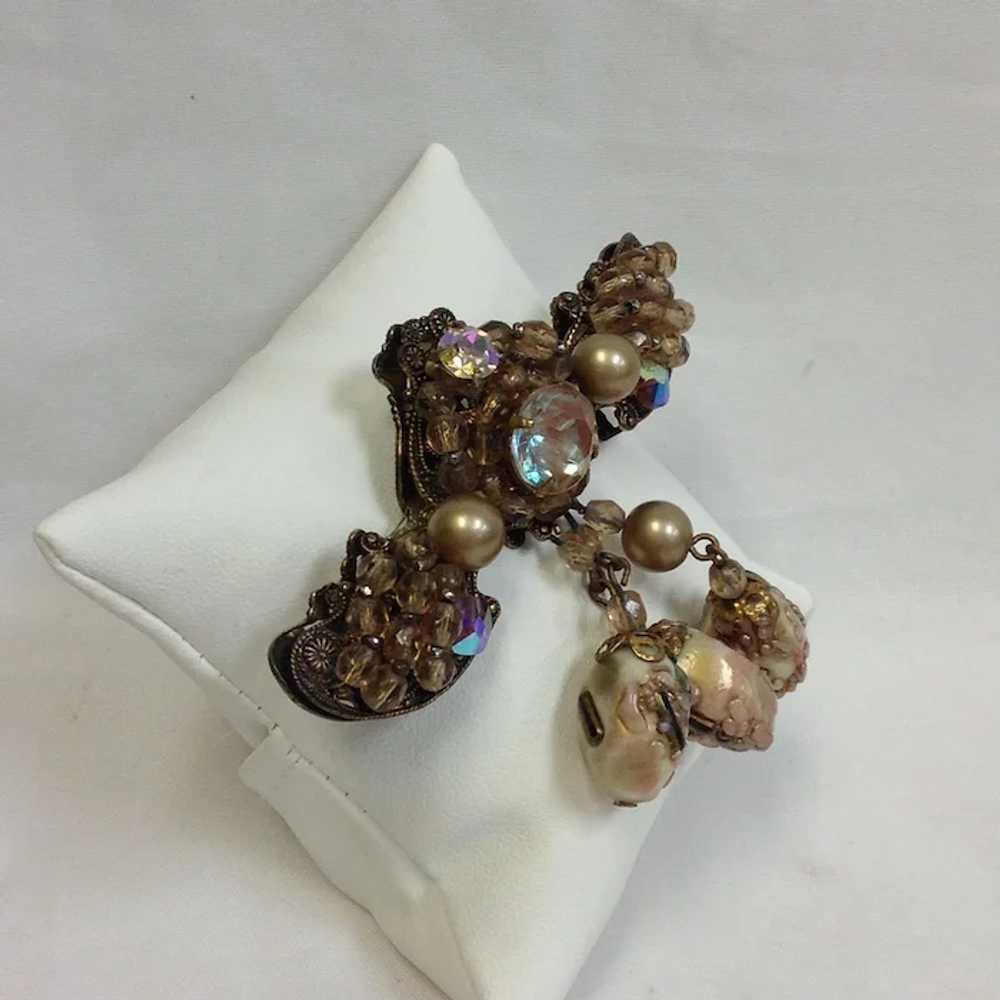 Rare Kramer Saphiret Pin with Venetian Beads and … - image 5