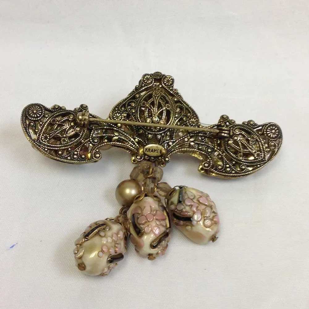 Rare Kramer Saphiret Pin with Venetian Beads and … - image 8