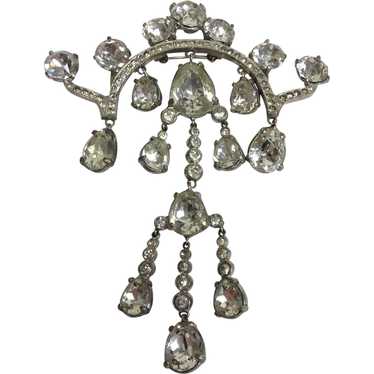 Dangling Rhinestone Brooch 1930's