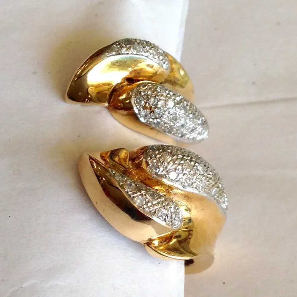 Diamond Shrimp Shaped Earrings 18k - image 4