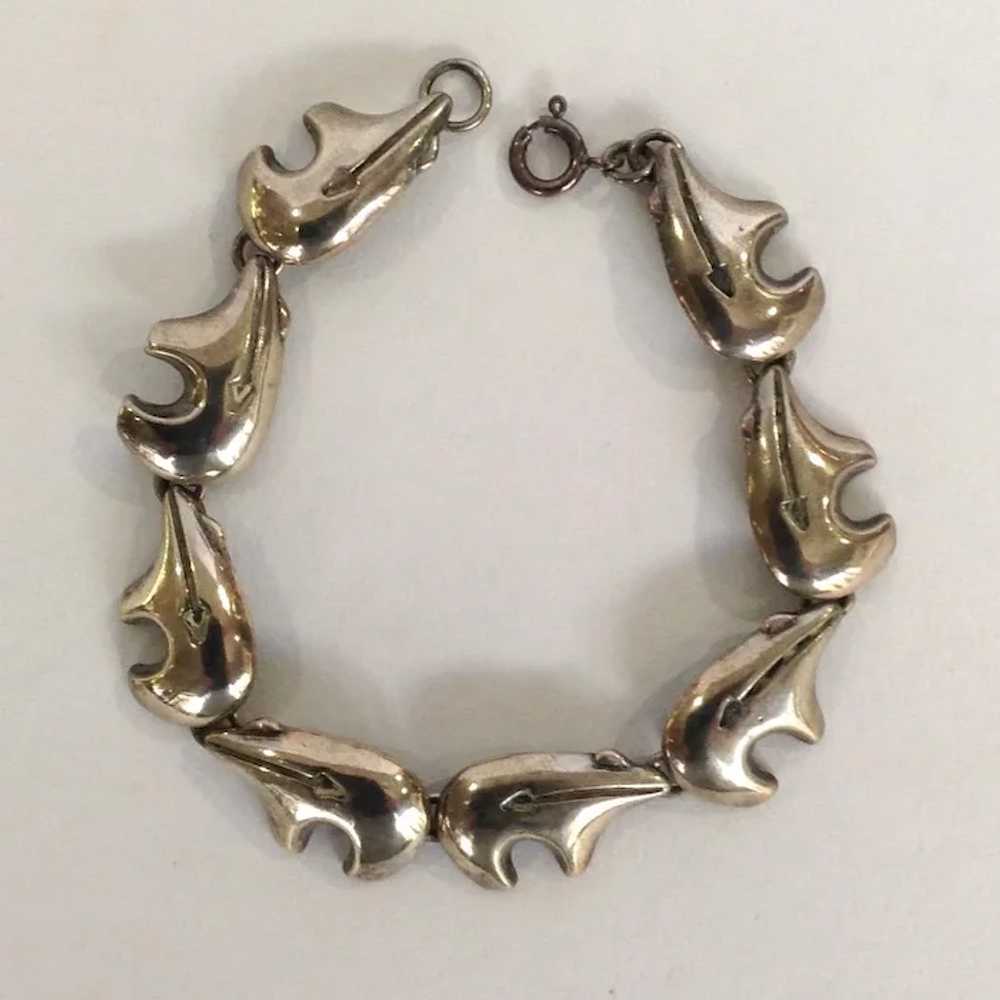 Southwestern Sterling Bear Bracelet - image 2