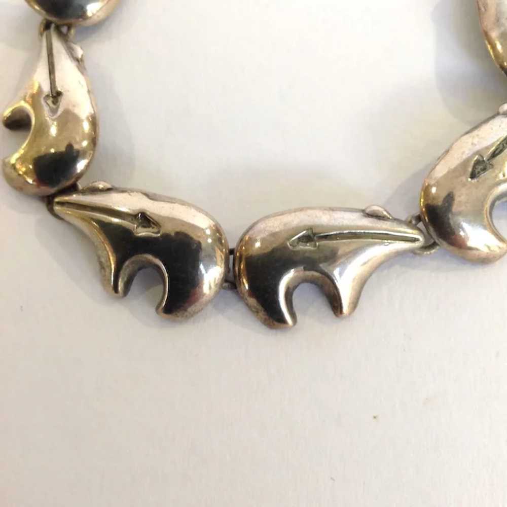 Southwestern Sterling Bear Bracelet - image 3