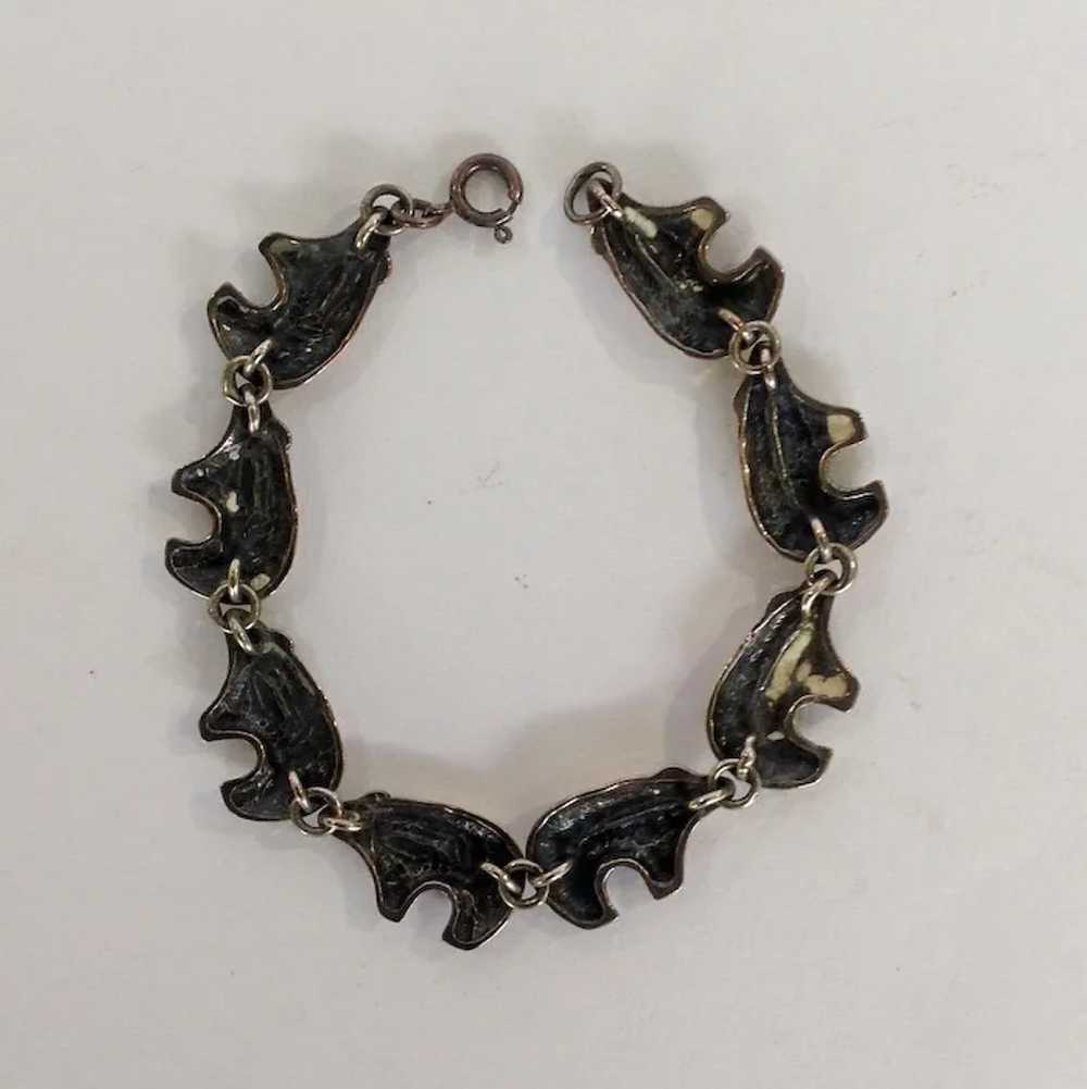 Southwestern Sterling Bear Bracelet - image 4