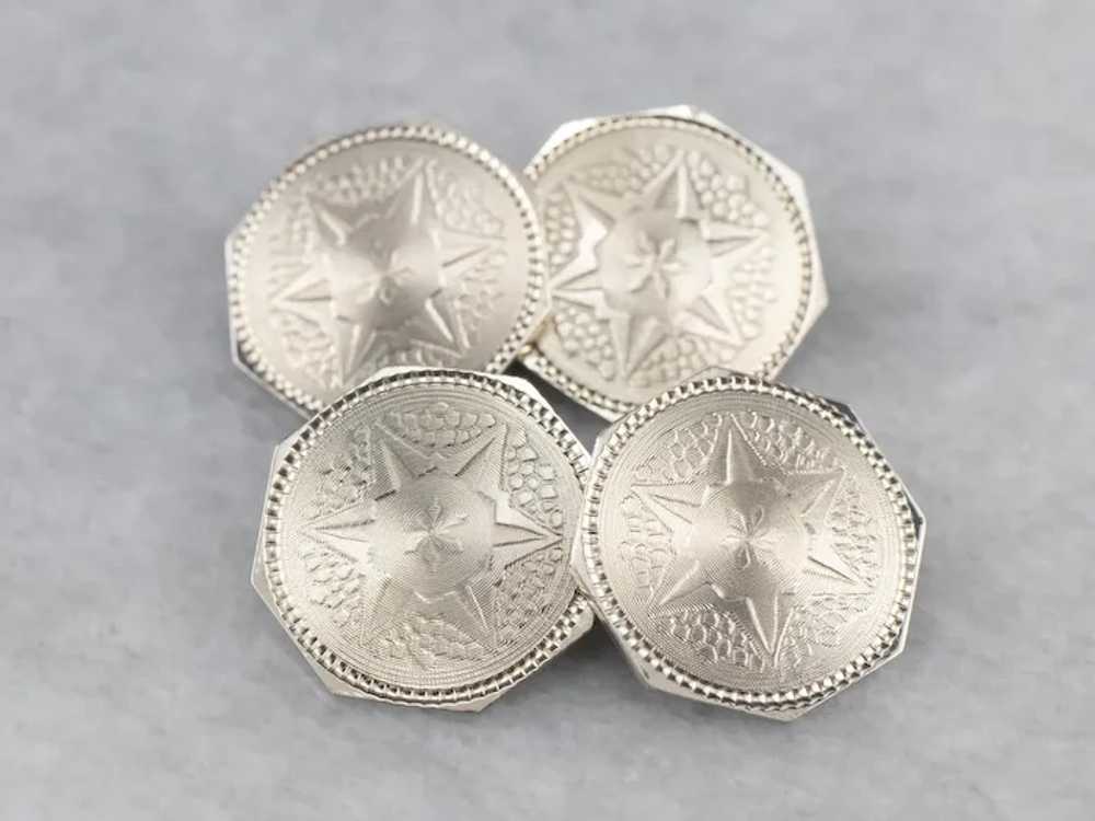 Vintage Octagon Star Cufflinks - image 2