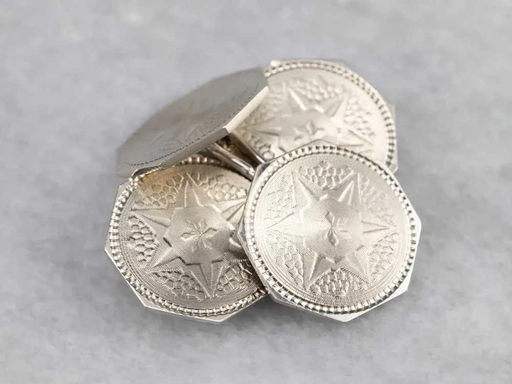 Vintage Octagon Star Cufflinks - image 3