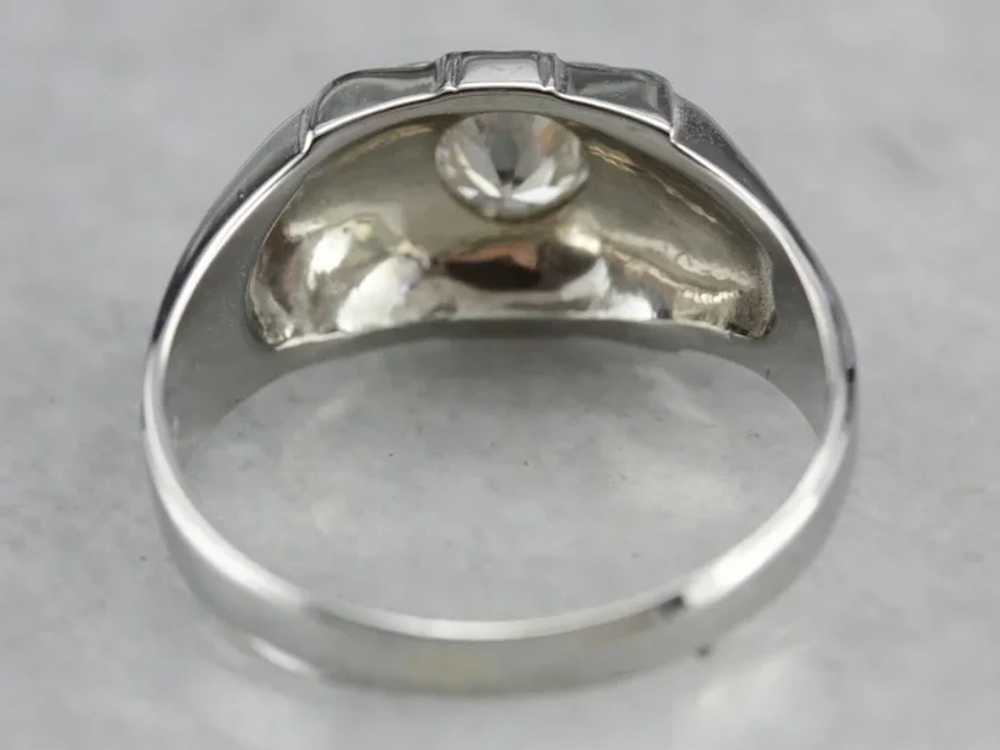 European Cut Diamond Solitaire Ring - image 4