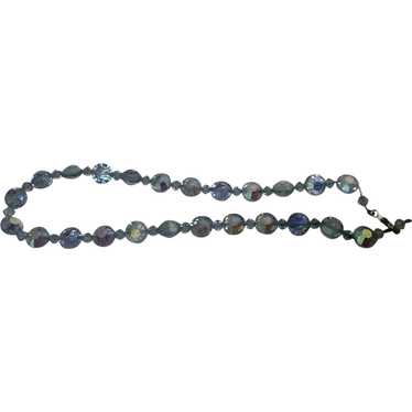 Hobe Faceted Light Blue Bead Necklace