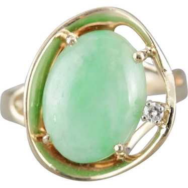 Modernist Jade Cocktail Ring