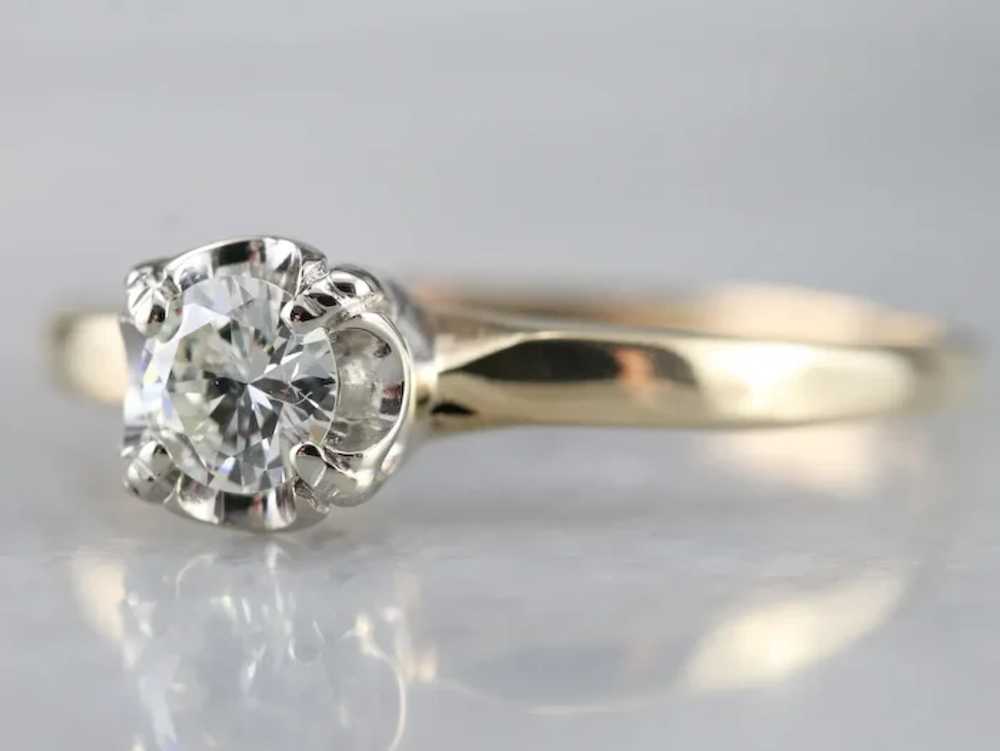Vintage Diamond Solitaire Ring - image 3