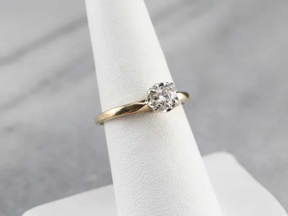 Vintage Diamond Solitaire Ring - image 7