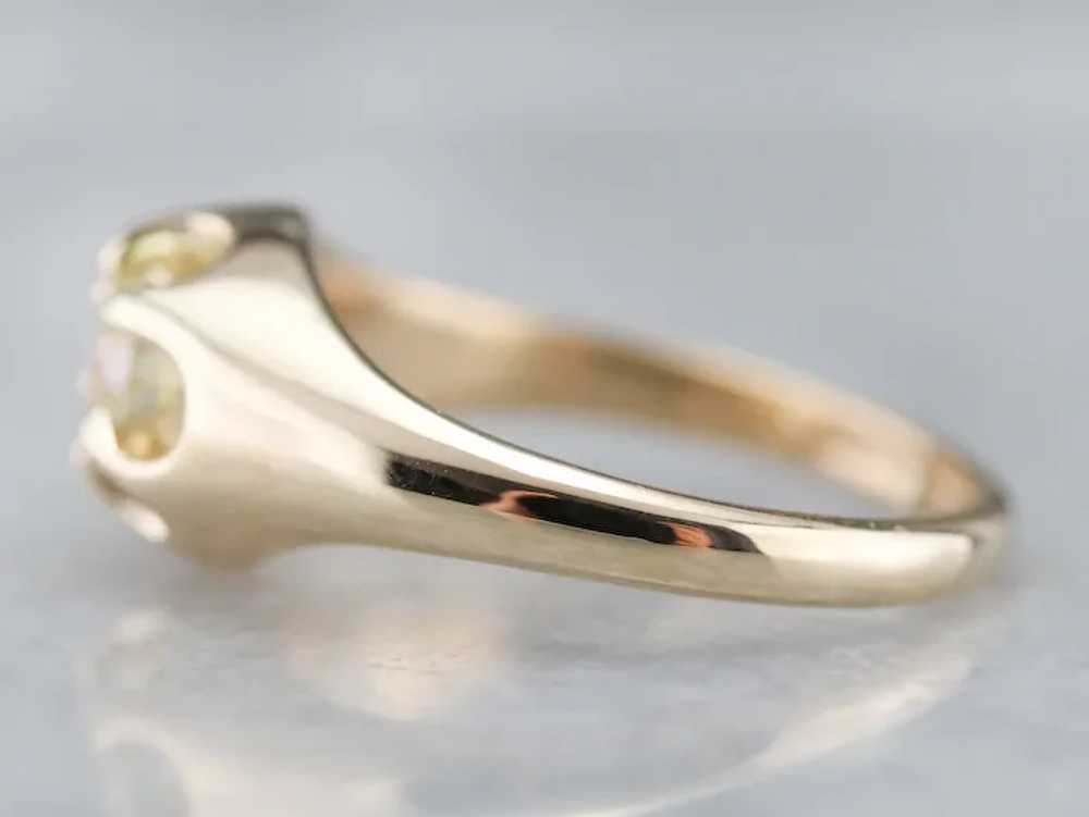 Unisex Upcycled Diamond Belcher Ring - image 4