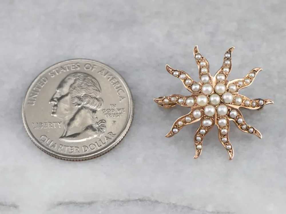 Antique Seed Pearl Brooch or Pendant - image 7
