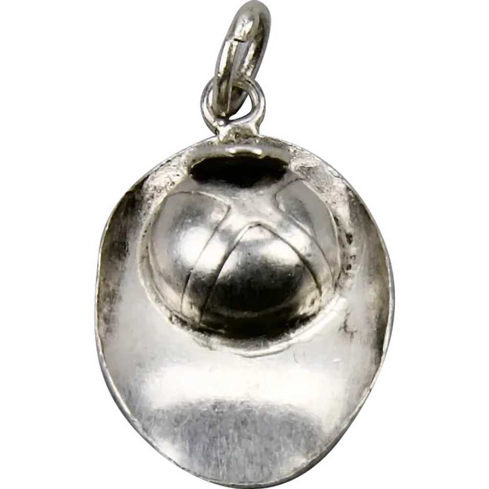 Fireman’s Hat Sterling Silver Charm c.1940 - image 1