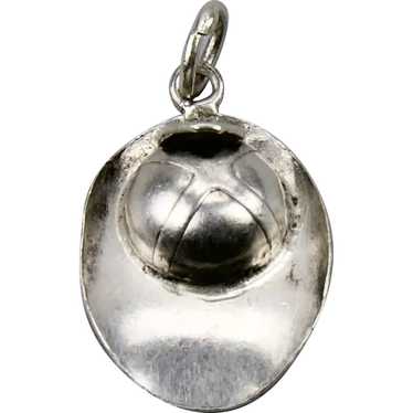 Fireman’s Hat Sterling Silver Charm c.1940 - image 1