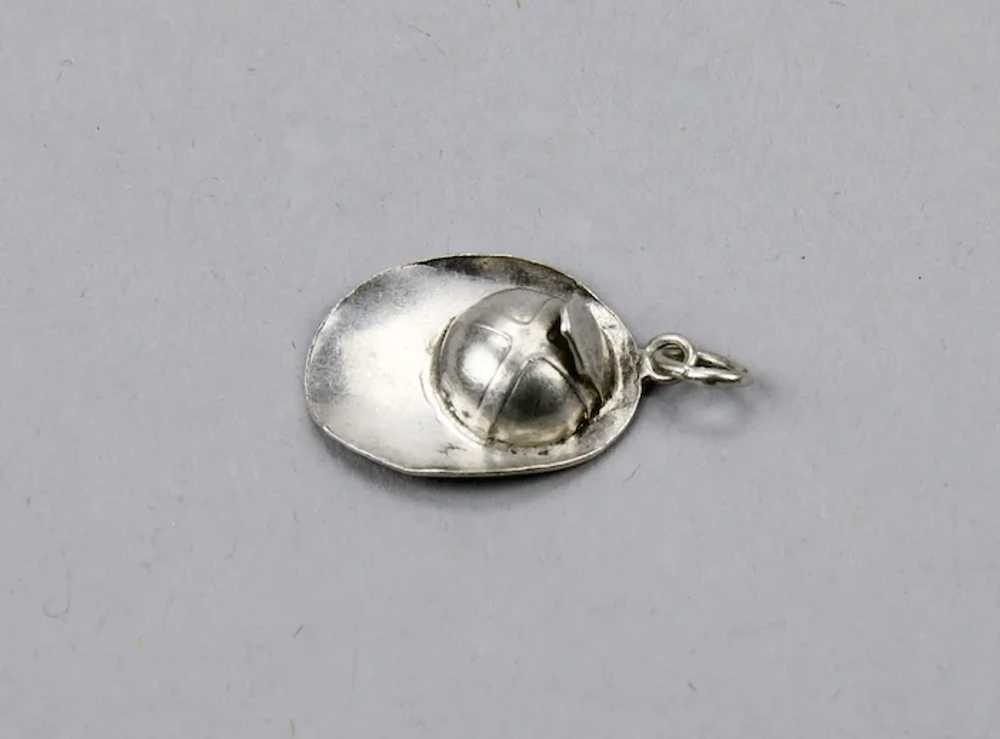 Fireman’s Hat Sterling Silver Charm c.1940 - image 2