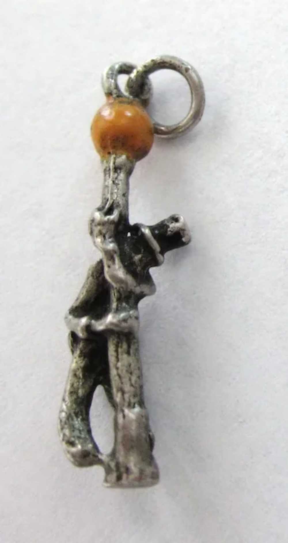 1930's Sterling Silver Lamp Post 3-D Charm - image 3